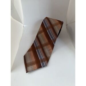 Calvin Klein Men's Orange Silk Tie Standard Office Preppy Suit Formal Wedding